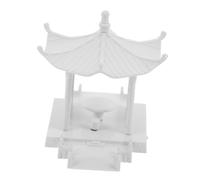 NUOBESTY Modelo de Mesa de Arena Mini Kit de casa Adornos de jardín en Miniatura Estatua de pabellón en Miniatura decoración de la casa de muñecas Mini Gazebo de la Cerca el plastico Blanco