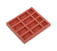 NUOBESTY Molde de Silicona para Ladrillos Miniatura, Molde Flexible para Construcción de Muros, 12 Piezas (8 Ladrillos Largos 4 Cuadrados), Adecuado para Manualidades, Bricolaje y Modelado