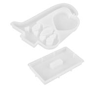 NUOBESTY Molde de Silicona para Resina Forma de Corazón Molde DIY para Marco de Fotos Flexible y Reutilizable para Manualidades Creativas y Decoración del Hogar