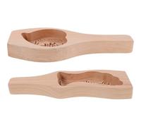 NUOBESTY Molde para Pastel de Luna Tradicional de Madera Juego de 2 Moldes con Diseño de Carpa y Melocotón para Hornear Pasteles Chinos del Festival del Medio Otoño