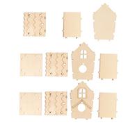 NUOBESTY Nido De Pájaro De Madera DIY para Armar, Caja De Cría Ecológica Sin Pintura, Set De 4 Piezas Tamaño Pequeño, Decoración para Jaulas y Uso En Exteriores, Apto para Niños y Adultos