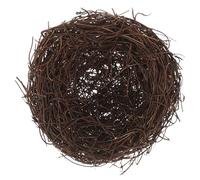 NUOBESTY Nido de Pájaro de Ratán Trenzado Diámetro 15 CM Decoración para Jardín y Jaulas Adorno para Fotografía y Manualidades Decoración Rústica Estilo Natural