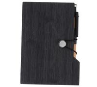 NUOBESTY Notas de grano de madera bloc de notas cuaderno escolar cuaderno pequeño libreta de notas material de oficina libreta índice cuaderno planificador de bolsillo Papel Black