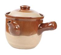 NUOBESTY Olla Pequeña de Barro para Cocinar 3l, Cazuela China para Estofado de Medicina, Olla de Barro Semiglaseada Resistente a Baja Temperatura, Utensilio Esencial para Cocina