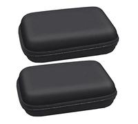 NUOBESTY Organizador de Accesorios Electrónicos Eva a Prueba de Golpes para Discos Duros Móviles, 2 Unidades, Tamaño Compacto 12x10x4 Cm, Bolsa de Almacenamiento Negra para Viaje y Oficina