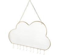NUOBESTY Organizador de Joyas Colgante en Forma de Nube, Soporte de Pared de Hierro Rejilla Densa, para Pendientes y Collares, Ahorro de Espacio para Hogar y Tienda, Color Negro