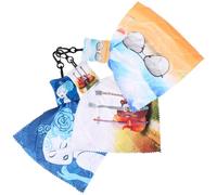 NUOBESTY Paños para Limpiar Gafas 3 Piezas Llavero Paño de Microfibra para Pantalla y Lentes Diseño Estampado Bruja Pequeña Violín Gafas de Sol Compacto y Portátil para Electrónica