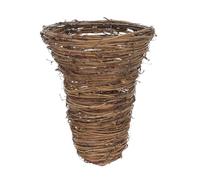 NUOBESTY Pantalla de Lámpara de Ratán Tejida a Mano Estilo Vintage Forma de Campana, Decorativa y Rústica, Adecuado para Decoración de Dormitorio Estilo Farmhouse