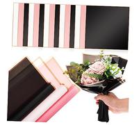 NUOBESTY Papel para Envolver Flores 60 Hojas Papel para Envolver Ramos de Flores Borde de Aspecto Translúcido