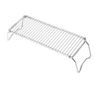 NUOBESTY Parrilla de Barbacoa para Acampar, Mini Parrilla para Barbacoa, Rejilla de Acero Inoxidable Plata, Portátil y Plegable, para Picnic y Camping al Aire Libre