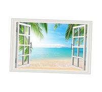 NUOBESTY Pegatina de Pared para Ventana Falsa 3d de Vinilo Removible Adhesivo Flexible Decoración para Dormitorio y Sala de Estar en Guarderías y Centros Comerciales