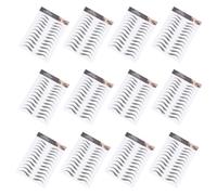 NUOBESTY Pegatinas para Cejas 6D Efecto Natural Impermeables 12 Unidades Negras Adhesivos Temporales para Cejas Artificiales Plantillas Fáciles para Maquillaje y Realce Facial