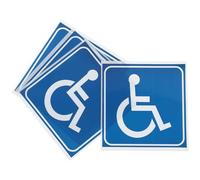 NUOBESTY Pegatinas para Coches de Discapacitados 4 Unidades 762X762 CM Símbolo Silla de Ruedas Azul Resistente al Agua Señal de Estacionamiento Accesible para Usuarios Discapacidad