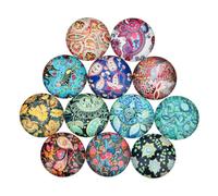 NUOBESTY Pegatinas Redondas Colores y Parches Personalizados 20 Piezas 25 MM para Manualidades, Diseño de Joyas y Cabujón de Cristal Formas de Criaturas Extrañas Color Aleatorio