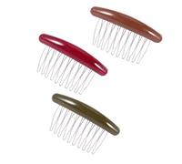 NUOBESTY Peines Laterales Antideslizantes para Cabello Pack 3 Unidades Multicolor Diseño Clásico Cresta Lateral para Mujer y Niña Accesorios para Peinados y Cuidado del Cabello