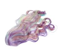 NUOBESTY Peluca de Cosplay Colorida Degradada Peluca Sintética Rizada y Ondulada Colores Degradados para Mujer y Niña Resistente al Calor Adecuado para Fiestas y Halloween