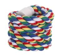 NUOBESTY Percha Espiral de Cuerda de Algodón 100 CM para Pájaros Medianos y Pequeños Soporte Flexible para Loros y Periquitos Juguete de Ejercicio y Columpio Colorido para Jaula