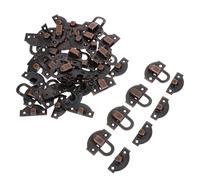 NUOBESTY Pestillo de Caja Metálico Vintage Pequeño con Tornillos Incluidos, Cierre de Seguridad para Cajas de Madera y Joyeros, 24 Unidades, Herrajes para Manualidades y Bricolaje, 3 X 2,8