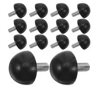 NUOBESTY Pies Niveladores Ajustables M6 X 15 Mm para Muebles, 48 Unidades, Patas Hemisféricas de Acero Diámetro 22 Mm, Protectores Antideslizantes para Mesas, Sillas y Escritorios