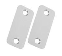 NUOBESTY Placa de Relleno para Reparación de Orificio de Cerradura en Puertas Metálicas, Acero Inoxidable Plata Capacidad de Carga para Seguridad Hogar