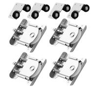 NUOBESTY Poleas para Puertas Correderas de Armario 2 Juegos Acero Resistente Rodillos para Puertas Corredizas Instalación Sencilla Accesorios para Herrajes de Gabinetes Deslizantes