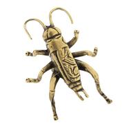 NUOBESTY Pomo de Latón Vintage Diseño de Grillo para Cajones y Gabinetes Tirador Metálico Decorativo de 1 Pieza Acabado Envejecido Adecuado para Renovación de Muebles y Decoración