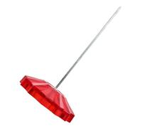 NUOBESTY Porta Recibos de Escritorio Rojo, Organizador Práctico para Menús y Notas, Pinchos Metálicos Resistentes, Adecuado para Restaurantes, Oficinas y Gestión de Pedidos