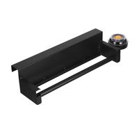 NUOBESTY Portarollos Dispensador de Bolsas de Plástico Soporte Resistente y Función de Higiene Humedecedor de Manos, Instalación en Pared para Supermercados y Comercios, Color Negro