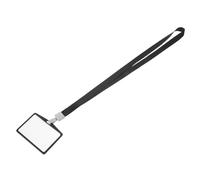 NUOBESTY Portatarjetas Metálico para Tarjetas Escolares Funda Protectora Antiarañazos Cordón Negro Resistente y Transparente para Estudiantes y Personal