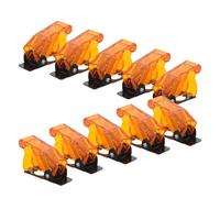 NUOBESTY Protector de Interruptor de Luz Cubierta para Interruptor de Palanca 10 Piezas Plástico Transparente Naranja para Uso Industrial y Automotriz