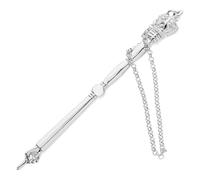 NUOBESTY Puntero Torá Judía de Metal 17 Cm Cabeza Decorativa, Herramienta Portátil para Lectura Precisa de Sagrada Escritura, Marcador Bíblico para Sinagogas y Estudio