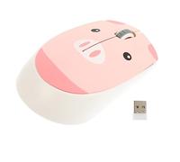 NUOBESTY Ratón Inalámbrico Silencioso Mouse Óptico Ergonómico para Oficina y Gaming Diseño y Práctico Compatible Laptop y Pc Color Rosa