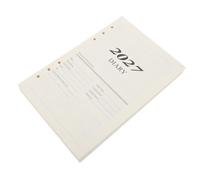 NUOBESTY Recambio para Agenda de 6 Anillas Color Beige, Papel Fácil de Insertar y Escribir, Diseño A5 Preperforado Ideal para Uso en Bolsa o Coche