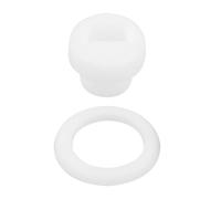NUOBESTY Recambios para Cafetera de Émbolo Válvula de Seguridad Doble, Sellos de Silicona Blanco, Accesorios para Cafetera de Uso Prolongado y Antigoteo