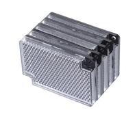 NUOBESTY Reflector Fotoeléctrico Cuadrado 5 Piezas Sensor de Haz Retrorreflectante para Seguridad Vial y Obras de Construcción, Accesorio para Sistemas Fotoeléctricos de Alta Eficiencia