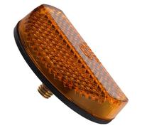 NUOBESTY Reflector Redondo Naranja para Bicicletas Eléctricas y Bicicletas, Plástico de Alta Reflectividad Instalación Fácil para Guardabarros Trasero y Luz de Advertencia de Freno