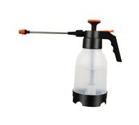 NUOBESTY Regadera Manual a Presión 12L Transparente Pulverizador Naranja Botella Ligera de Plástico para Regar Flores Jardín y Plantas Diseño Práctico para Uso Doméstico