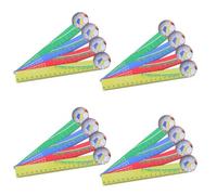 NUOBESTY Regla de Madera Diseño de Fútbol 18 Cm, Set de 20 Unidades, Herramienta de Dibujo y Regla de Escala para Escuela, Premio Estudiantil y Manualidades Escolares Color Color Aleatorio