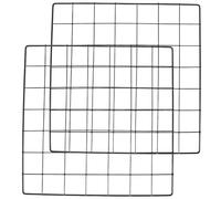 NUOBESTY Rejilla de Pared Metálica de Hierro 35X35 CM Soporte Colgante para Fotos y Decoración Organizador de Pared para Cocina Baño y Dormitorio Pack de 2 Unidades Negras