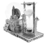 NUOBESTY Reloj de Arena Decorativo Retro con Bola de Cristal Musical, Temporizador Vintage de Resina y Vidrio, Adorno Creativo para Escritorio y Decoración de Hogar, Tamaño Compacto,