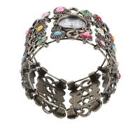 NUOBESTY Reloj de Pulsera Floral Estilo étnico con Cuarzo Exacto y aleación de Zinc Ligera, para Mujer, Ideal para Vacaciones y Celebraciones del Día de la Madre