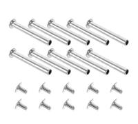 NUOBESTY Remaches para abanico de mano de acero inoxidable plata, 10 juegos, cabeza redonda de 25 mm, accesorios para reparar abanicos plegables hechos a mano en proyectos DIY