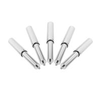 NUOBESTY Repuestos para Soporte de Papel Higiénico Varilla de Resorte, 5 Piezas de Plástico Color Plata, Acabado Pulido y Diseño Liso para Baño y Cocina