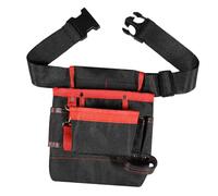 NUOBESTY Riñonera Técnico Desmontable Herramienta Cinturones Compacto Multifuncional Cinturón De Servicios Públicos Bolsa De Electricista Bolsa Organizadora Rojo Tela Oxford
