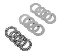 NUOBESTY Rodamientos de Agujas Axiales con Arandela 4 Piezas, Cojinetes de Empuje de Acero para Uso Industrial, Rodillo de Agujas Miniatura para Maquinaria y Transmisión de Potencia