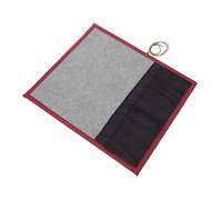 NUOBESTY Rollo Estuche de bambú encuadernadora Manual gabinete Sencillo Monedero Bolsa de Herramientas artísticas Organizador de Pinceles Bolsa de Almacenamiento de Pinceles de Pintura Lona