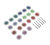 NUOBESTY Rueda Abrasiva Radial de 1 Pulgada con Vástago de 3mm para Herramientas Rotativas, Resistencia al Desgaste y Pulido de Precisión en Madera y Metal para Trabajos de Fresado