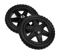 NUOBESTY Ruedas de Goma para Carrito de Compras 2 Piezas Negras, Accesorio Resistente Absorción de Impactos y Funcionamiento Suave, Repuesto Versátil para Mercado y Transporte de