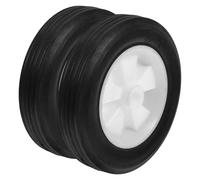 NUOBESTY Ruedas Sólidas de Caucho de 6 Pulgadas para Cortacésped Juego de 2 Ruedas Delanteras Silenciosas y Resistentes para Desbrozadora y Carro Multifuncional Repuesto Duradero para