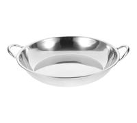 NUOBESTY Sartén de Acero Inoxidable Calentamiento Rápido Doble Asa y Antideslizante Olla Pequeña para Cocinar en Casa y Restaurante Adecuado para Hot Pot Picante